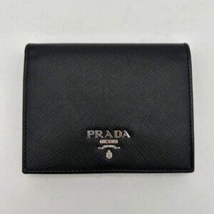 PRADA Black Saffiano Leather Bifold Wallet 175-013025